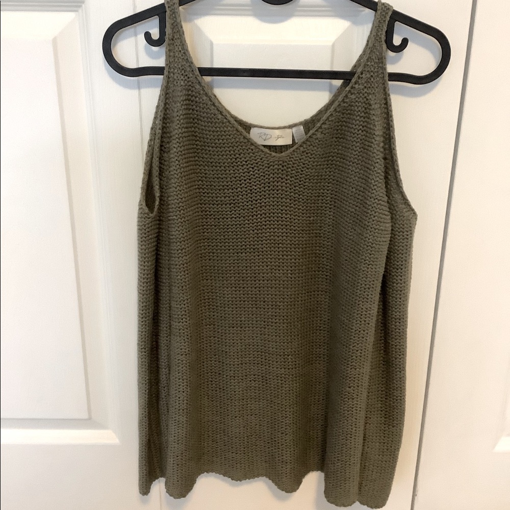 Sweater-Knit Open Shoulder